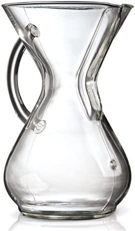 Cafeteira Chemex com cabo de vidro para 3 ou 6 chávenas