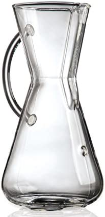 Cafeteira Chemex com cabo de vidro para 3 ou 6 chávenas