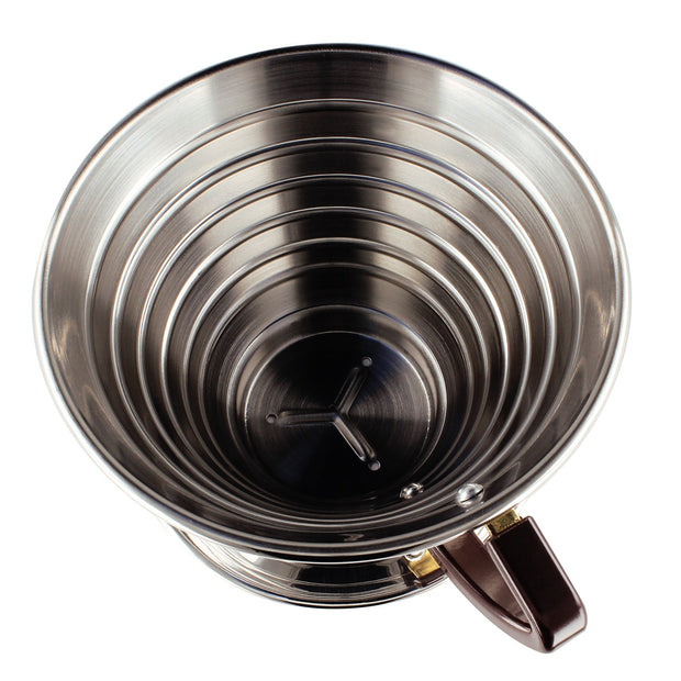 Dripper Kalita Wave em aço inoxidável nº 155 e nº 185